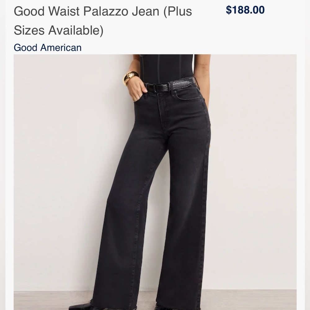 Good American Women's Palazzo Jean